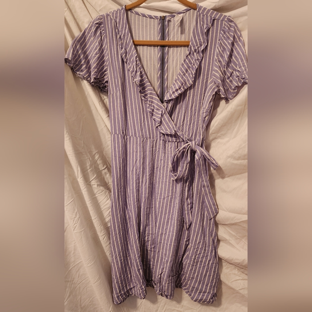 Blue and white summer dress